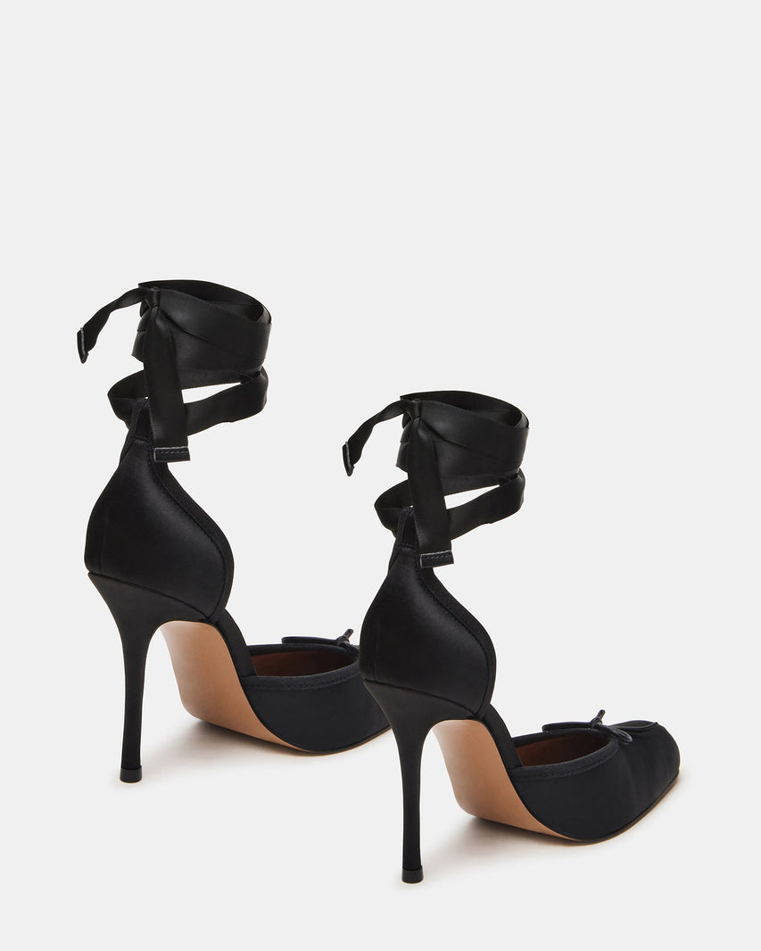 LARINA BLACK SATIN - Women's Shoes - Steve Madden Canada