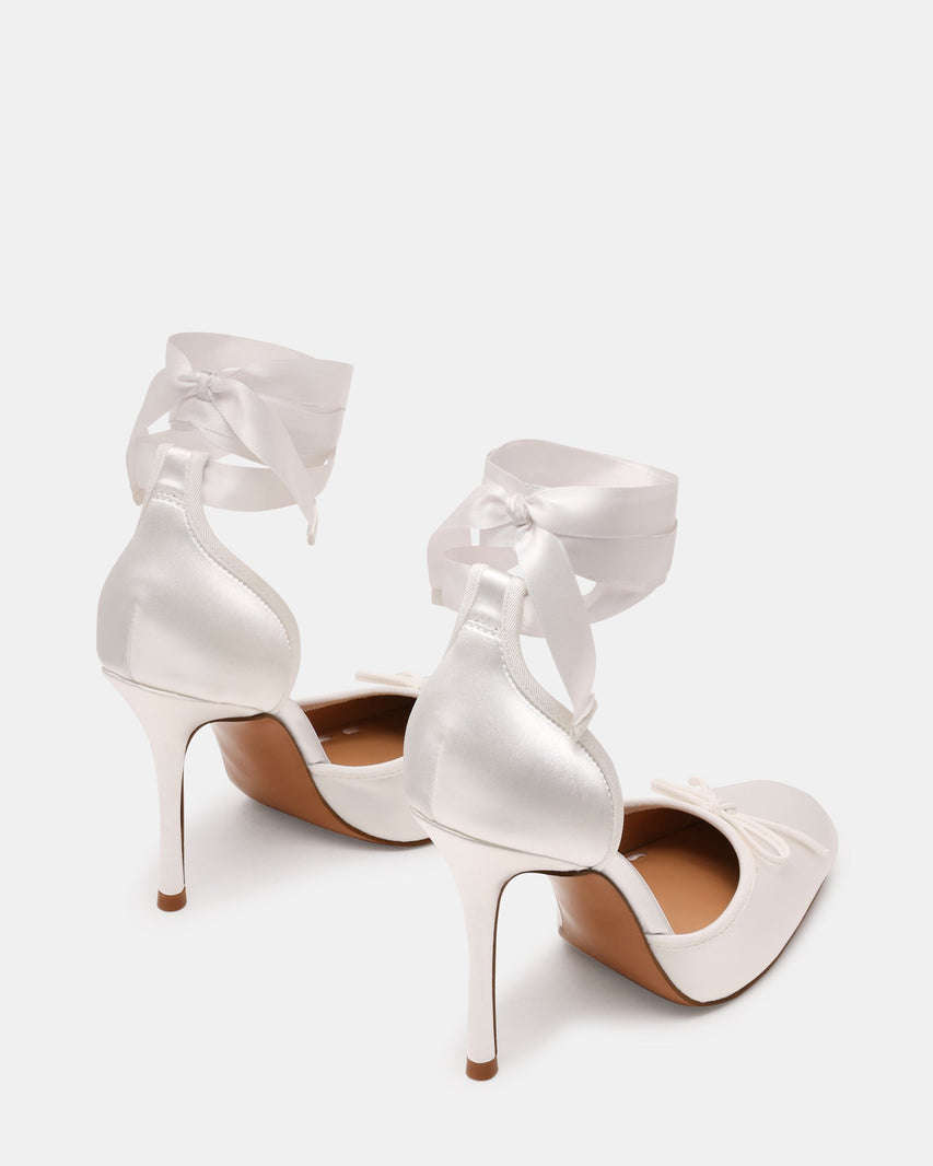 LARINA WHITE SATIN - Women's Shoes - Steve Madden Canada