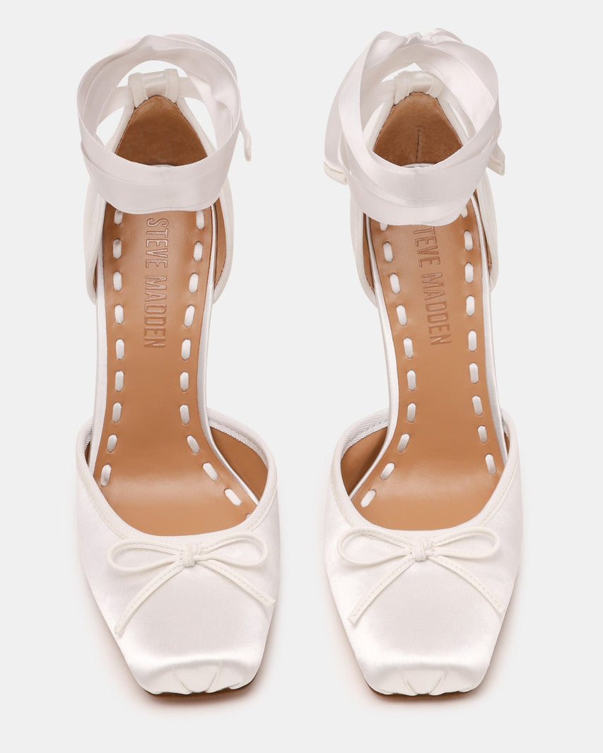 LARINA WHITE SATIN - Women's Shoes - Steve Madden Canada
