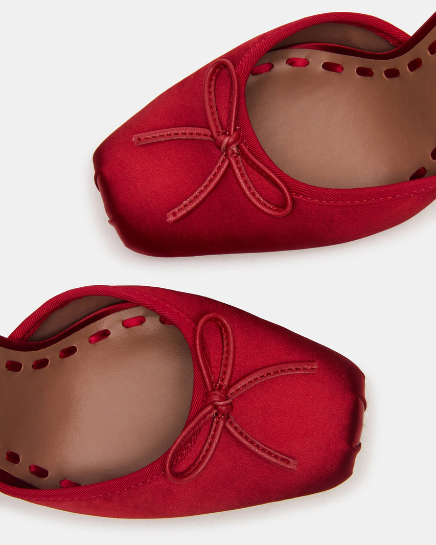 LARINA RED SATIN - Women's Shoes - Steve Madden Canada