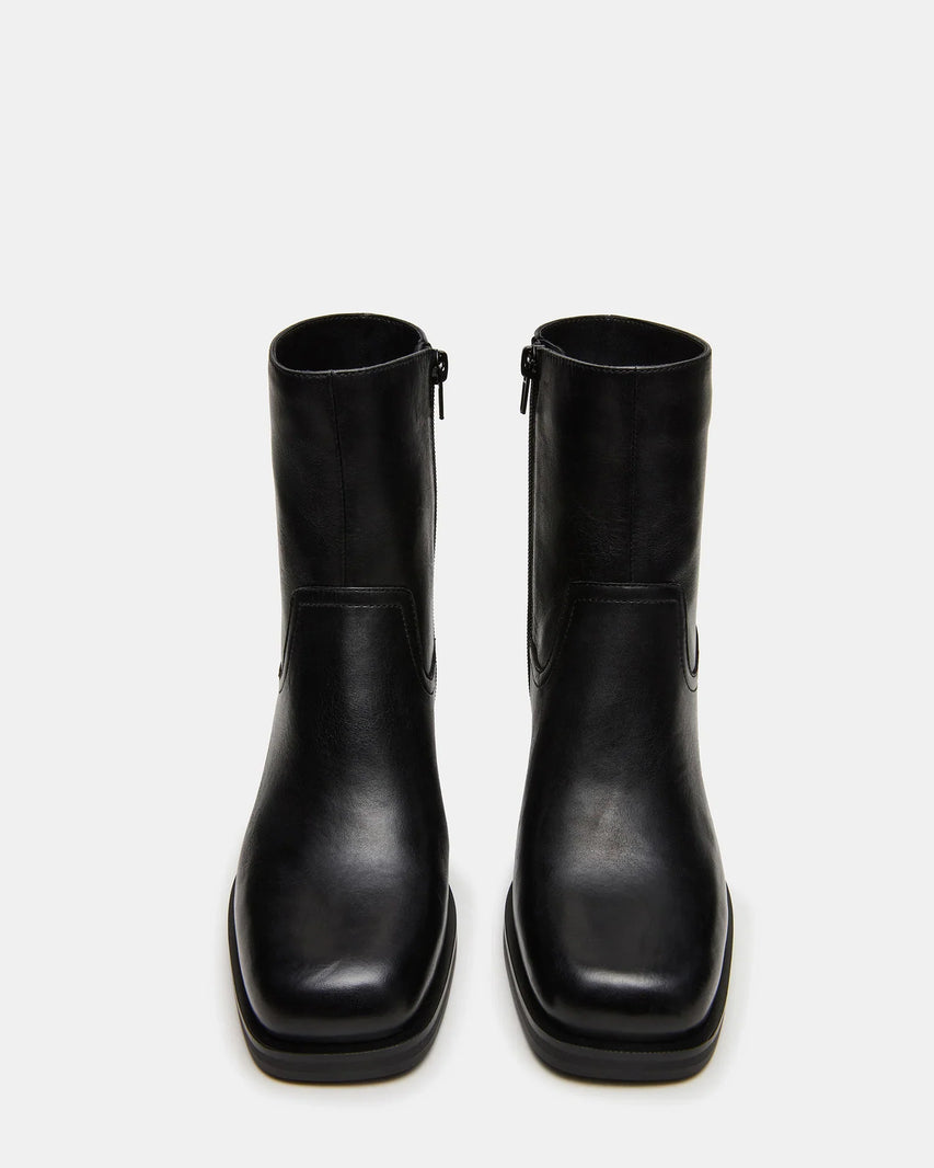 LATCHES BLACK LEATHER - Women's Shoes - Steve Madden Canada