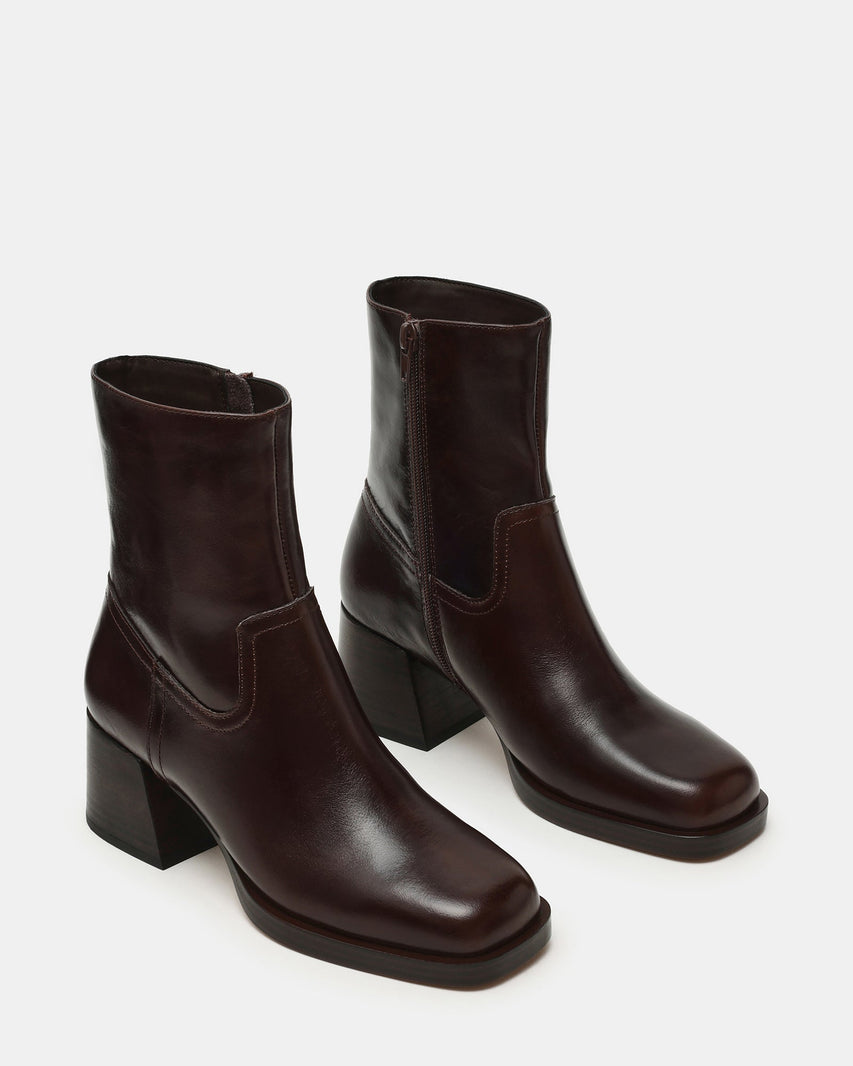LATCHES BROWN LEATHER - Women's Shoes - Steve Madden Canada