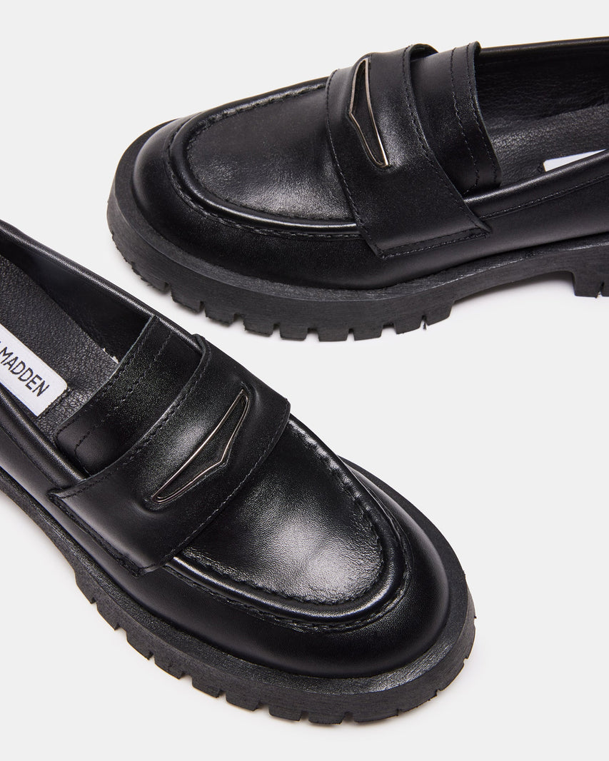 LAWRENCE BLACK LEATHER - Women's Shoes - Steve Madden Canada
