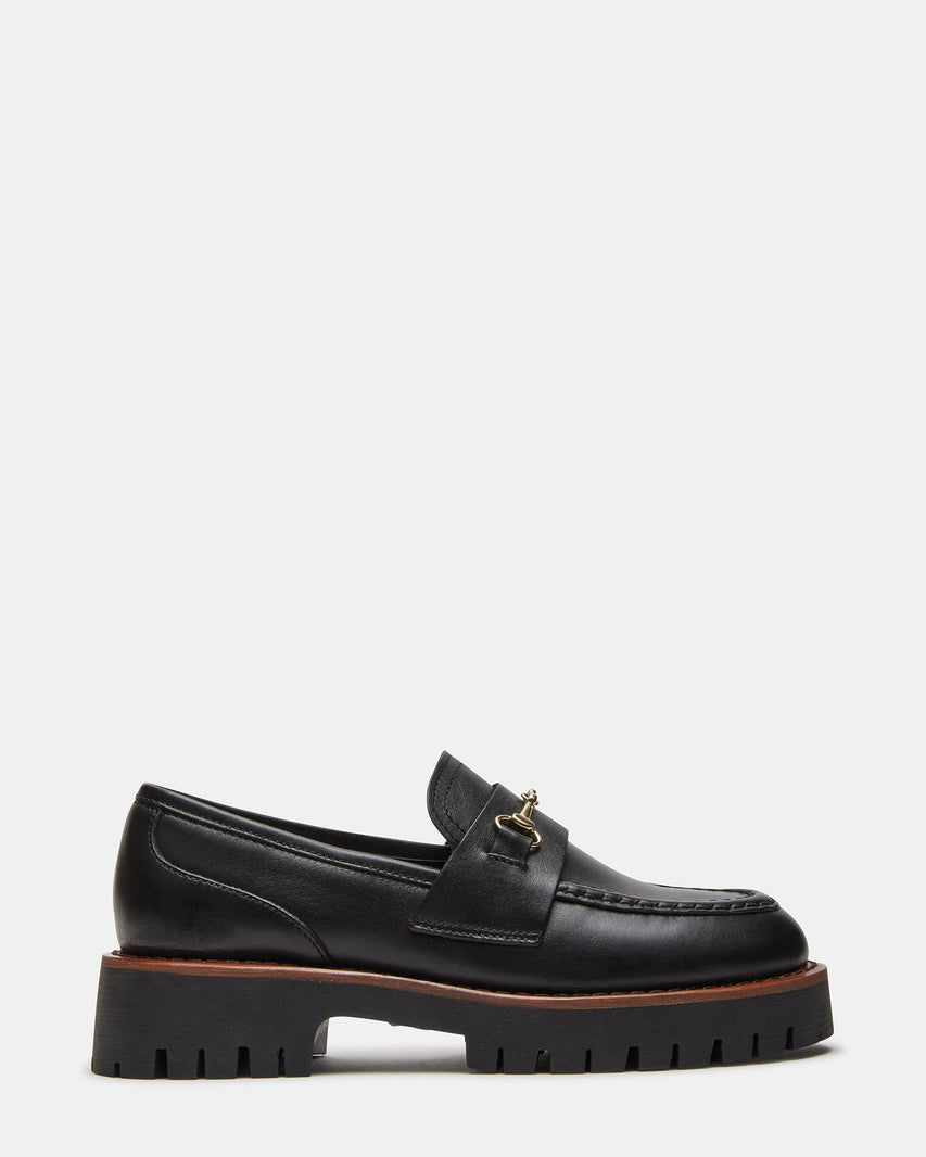 LAWSEN BLACK LEATHER - Women's Shoes - Steve Madden Canada