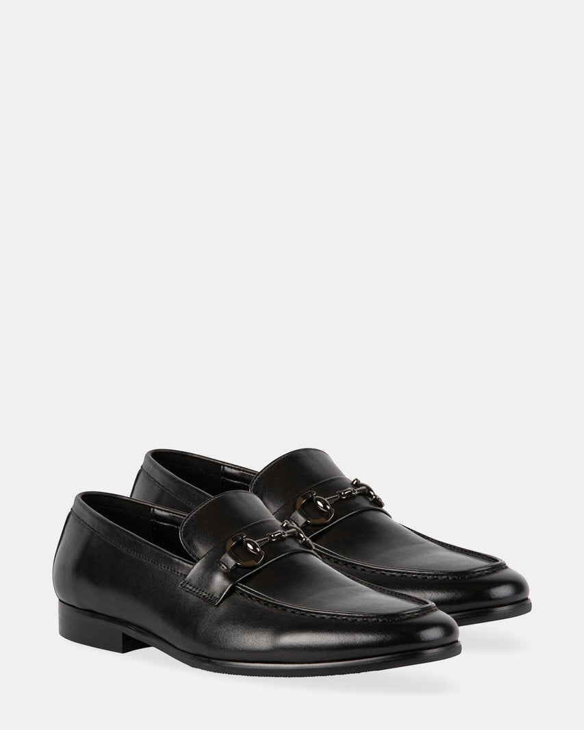 LEDGER BLACK LEATHER - Men's Shoes - Steve Madden Canada