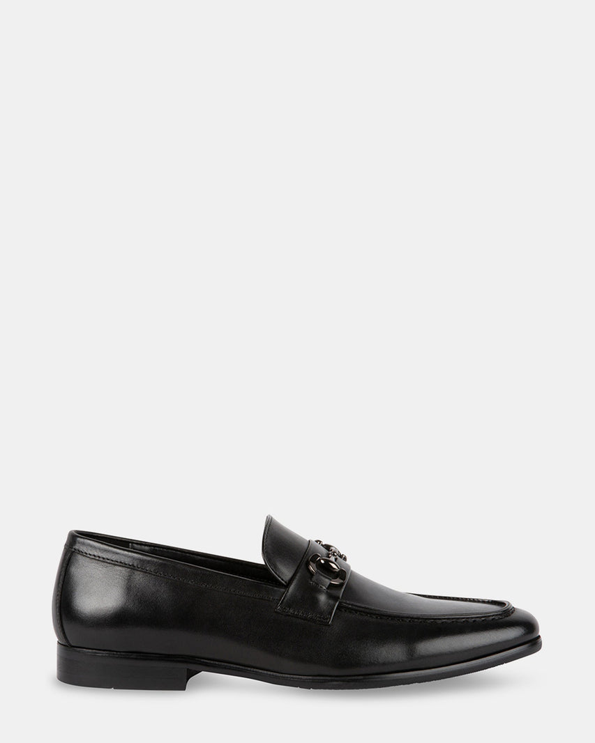LEDGER BLACK LEATHER - Men's Shoes - Steve Madden Canada