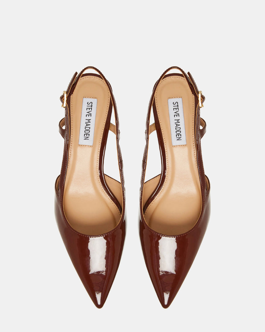 LEGACI BROWN PATENT - Women's Shoes - Steve Madden Canada