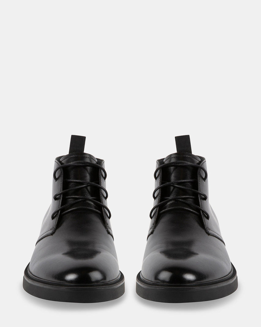 LENNY BLACK LEATHER - Men's Shoes - Steve Madden Canada