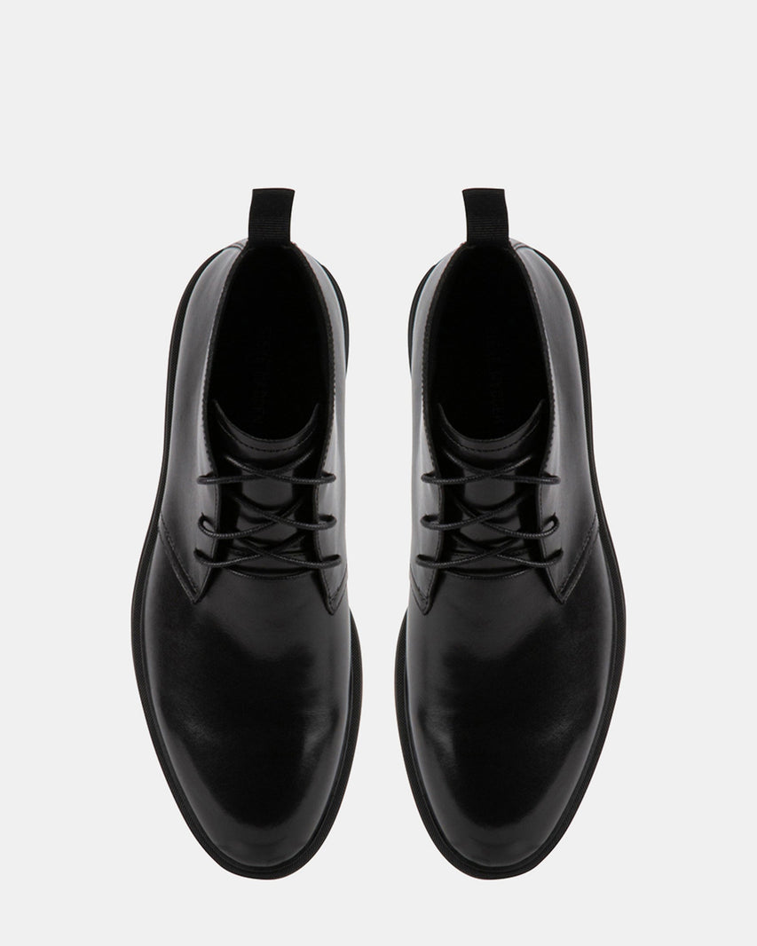 LENNY BLACK LEATHER - Men's Shoes - Steve Madden Canada