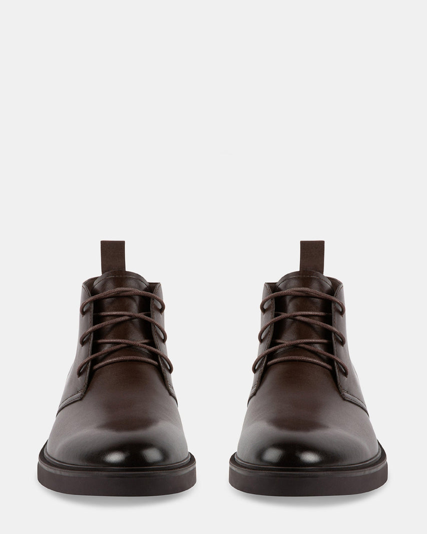 LENNY BROWN LEATHER - Men's Shoes - Steve Madden Canada