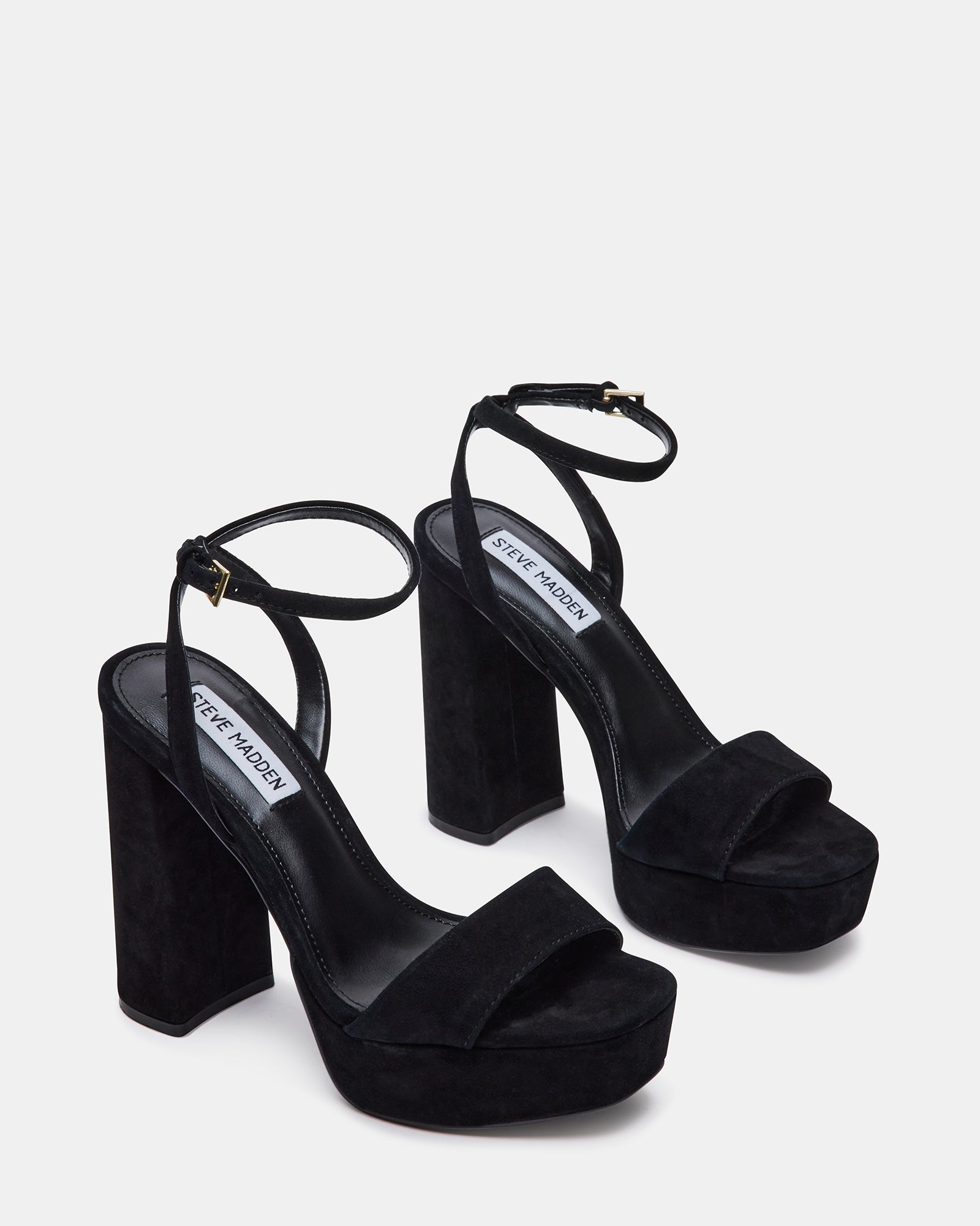 LESSA BLACK SUEDE - Women's Shoes - Steve Madden Canada