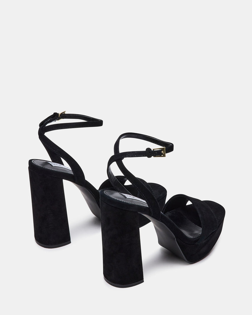LESSA BLACK SUEDE - Women's Shoes - Steve Madden Canada