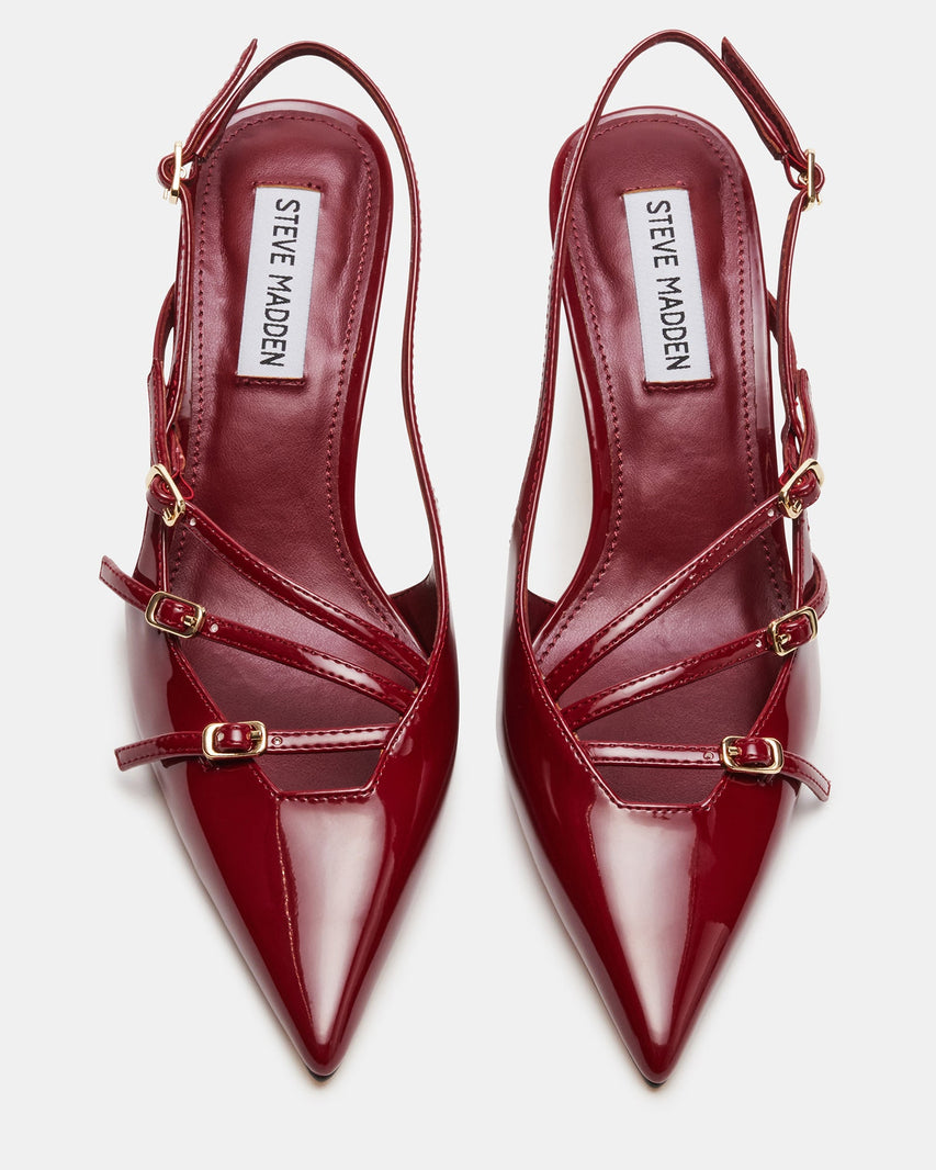LIANA BURGUNDY PATENT - Women's Shoes - Steve Madden Canada