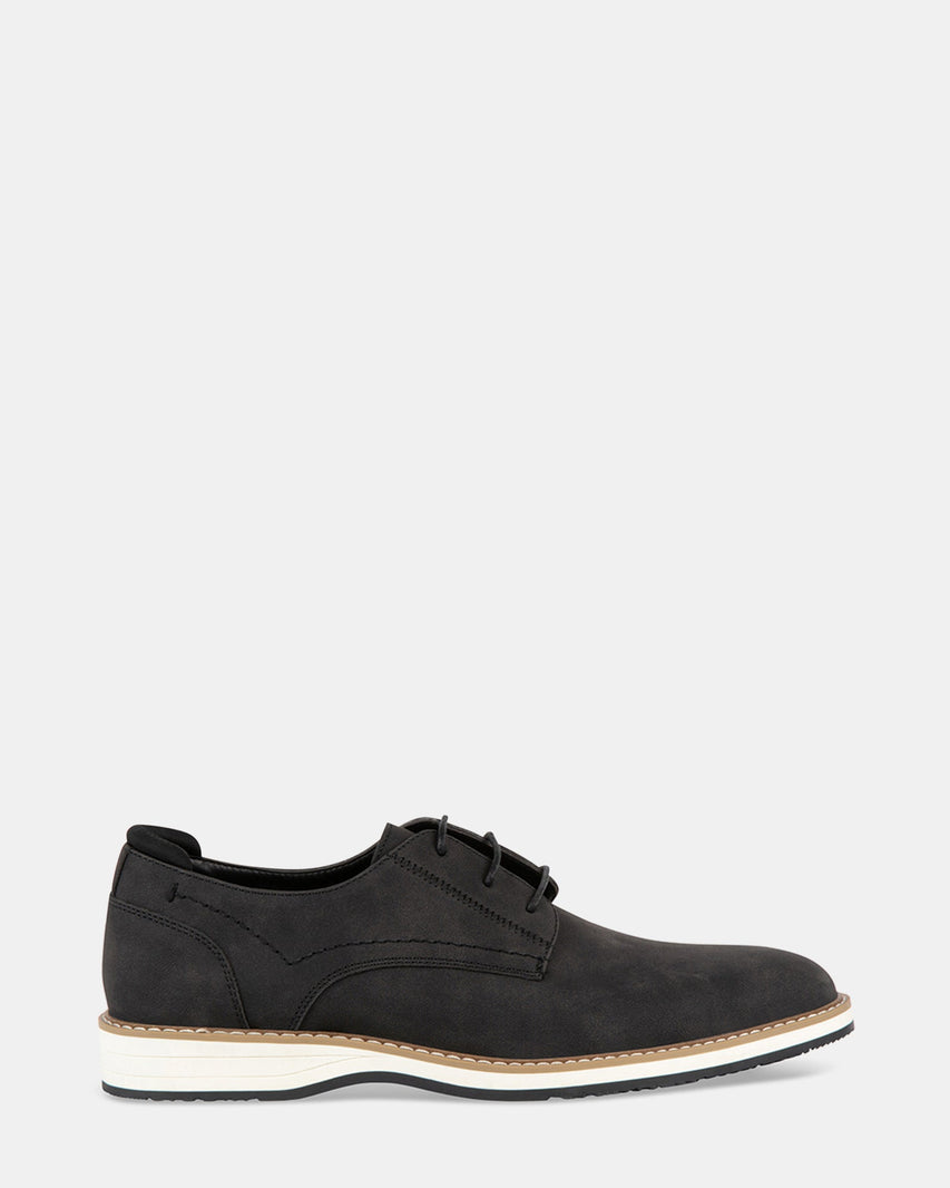 LINFORD BLACK NUBUCK - Men's Shoes - Steve Madden Canada