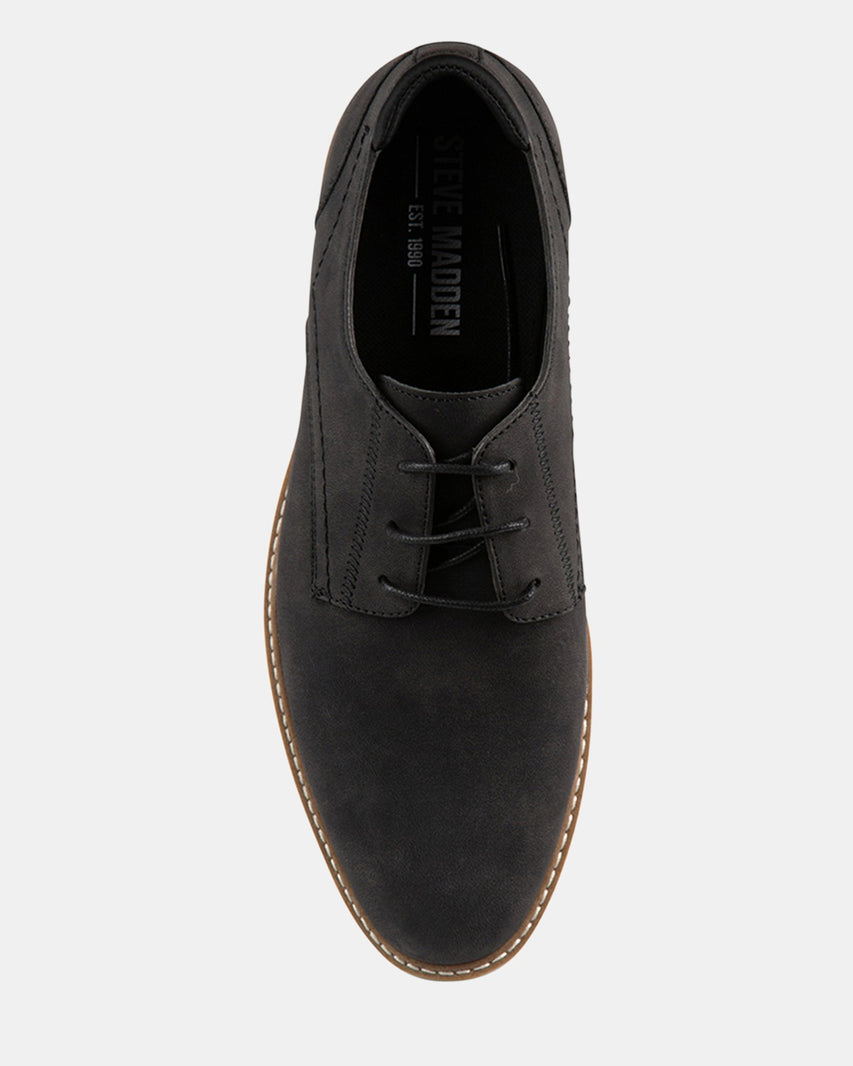 LINFORD BLACK NUBUCK - Men's Shoes - Steve Madden Canada