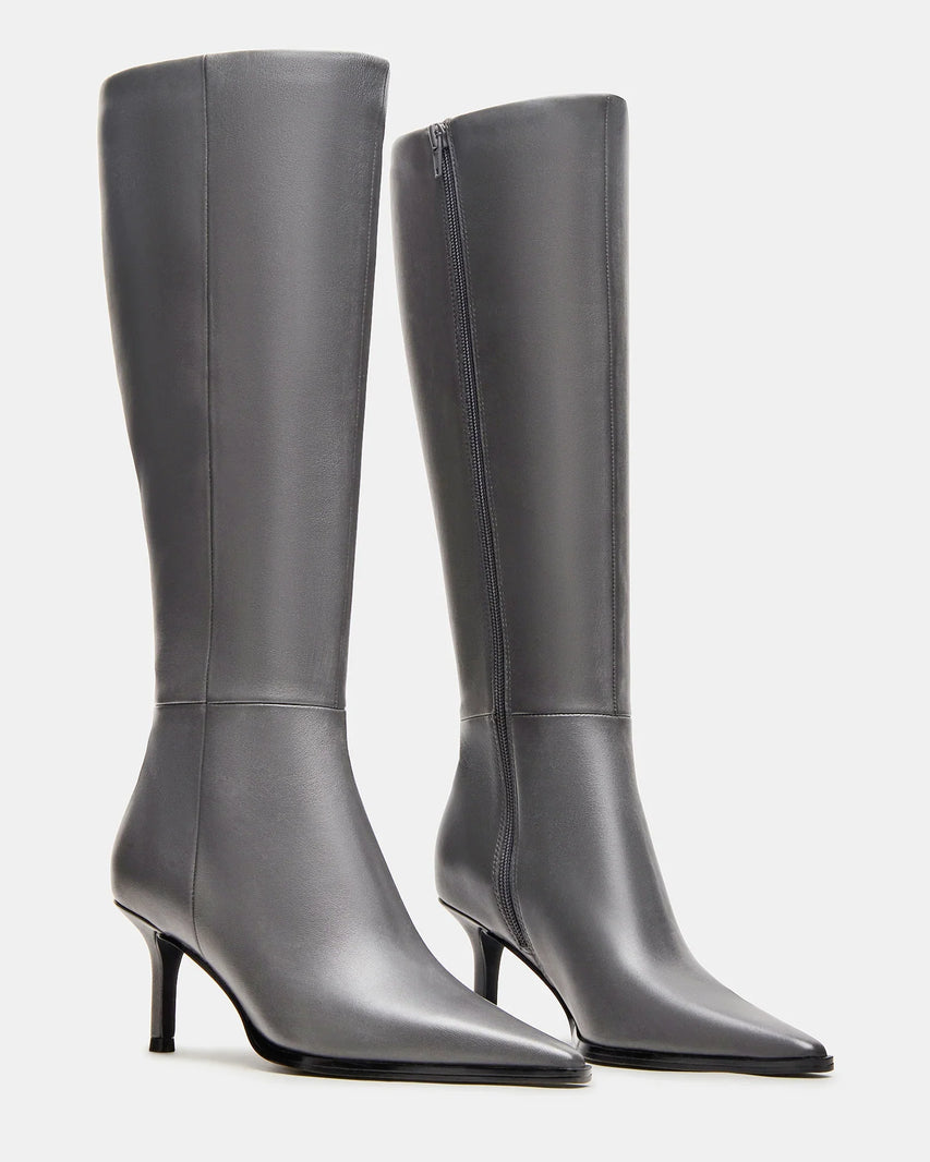 LINGO GREY LEATHER - Women's Shoes - Steve Madden Canada
