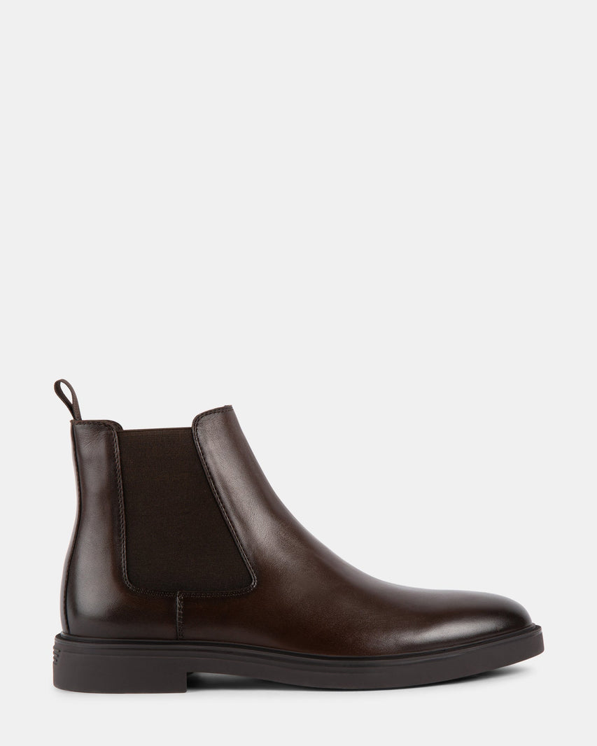 LOGIK BROWN LEATHER - Men's Shoes - Steve Madden Canada