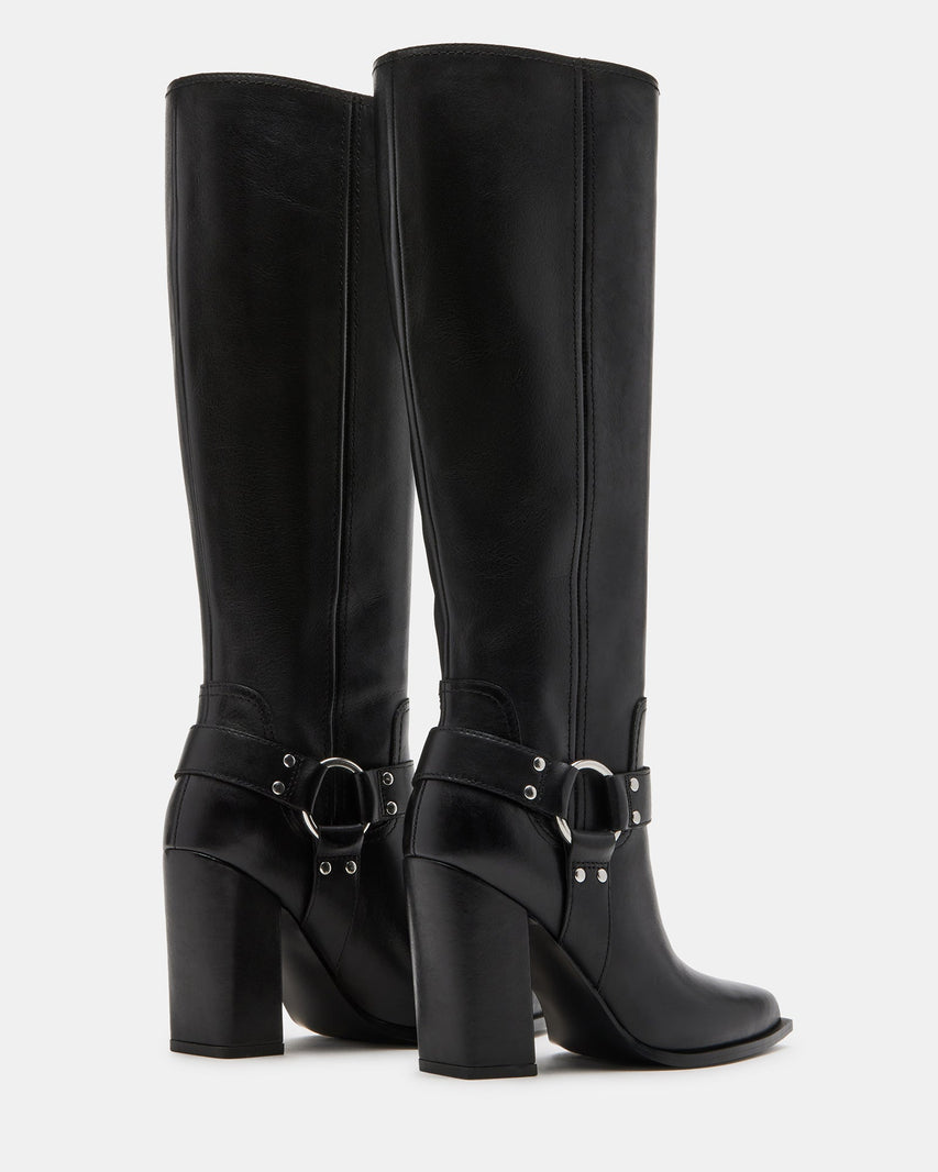 LOLLY BLACK LEATHER - Women's Shoes - Steve Madden Canada