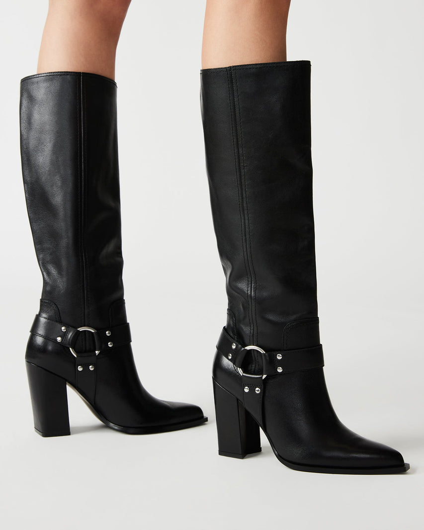 LOLLY BLACK LEATHER - Women's Shoes - Steve Madden Canada