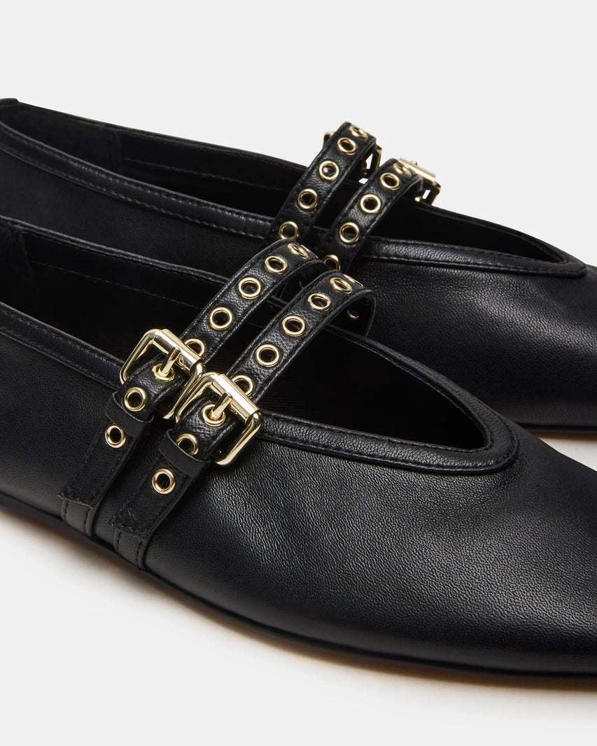 LYDIAA BLACK LEATHER - Women's Shoes - Steve Madden Canada