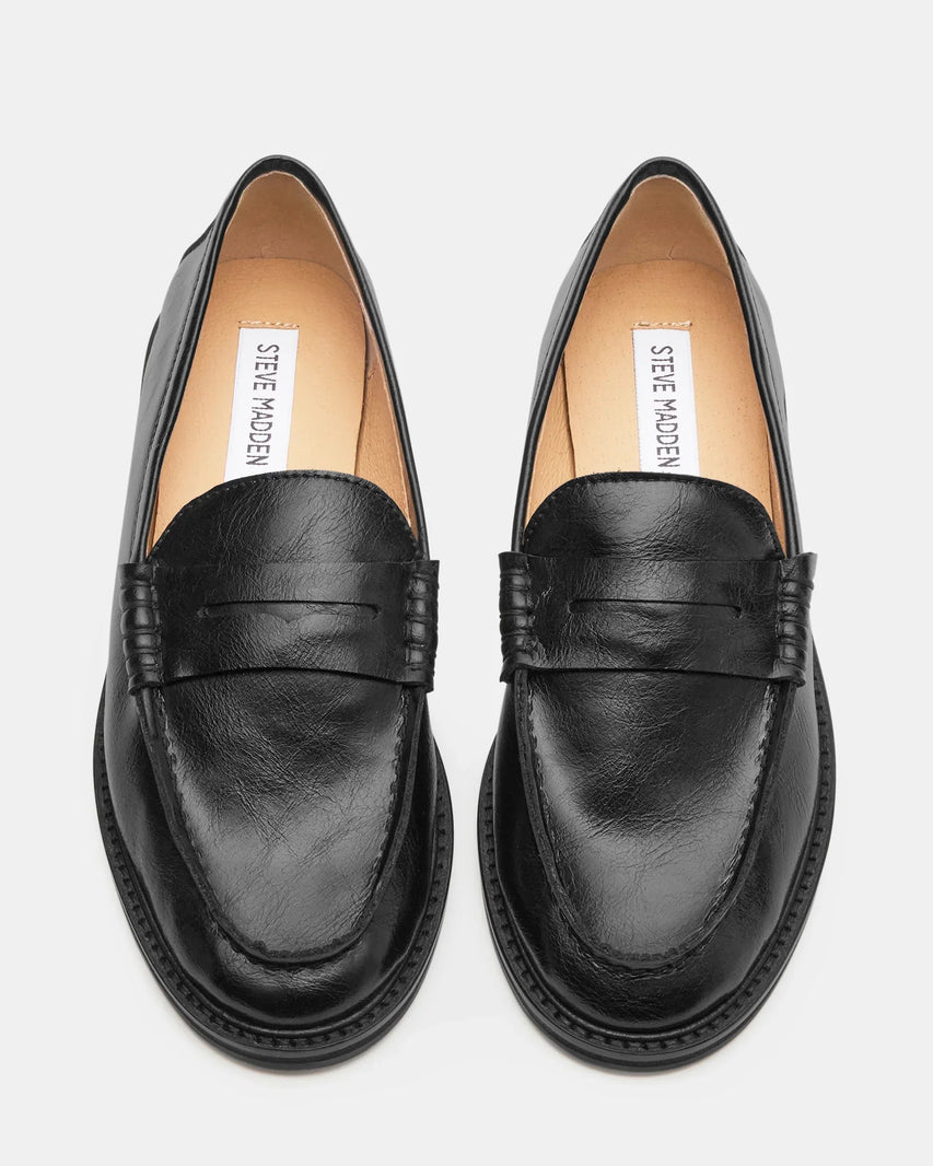 MADISON BLACK LEATHER - Women's Shoes - Steve Madden Canada