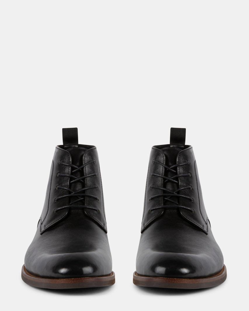 MADRIGO BLACK LEATHER - Men's Shoes - Steve Madden Canada