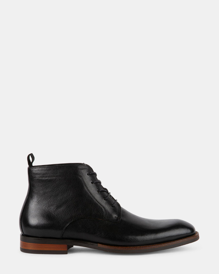 MADRIGO BLACK LEATHER - Men's Shoes - Steve Madden Canada
