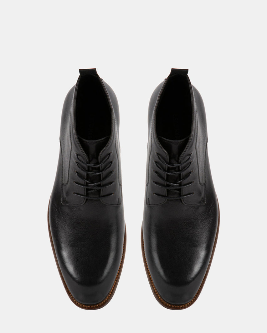MADRIGO BLACK LEATHER - Men's Shoes - Steve Madden Canada