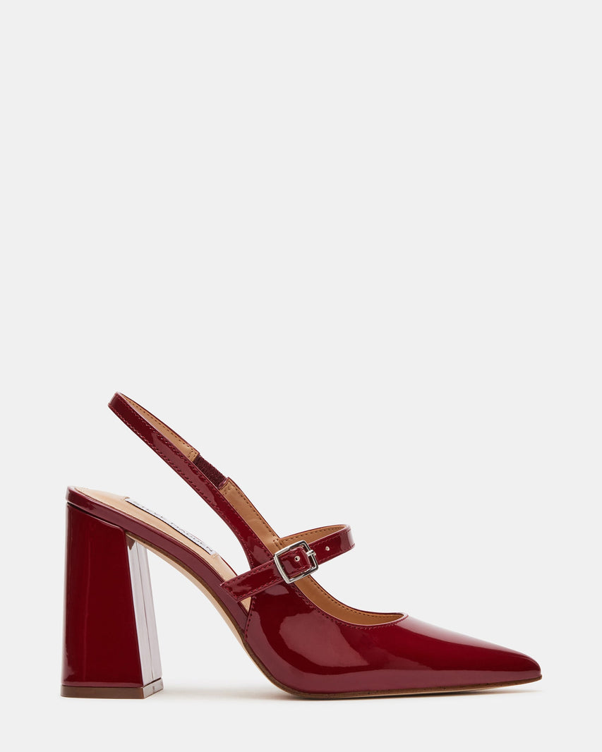 MAEGAN BURGUNDY PATENT - Women's Shoes - Steve Madden Canada