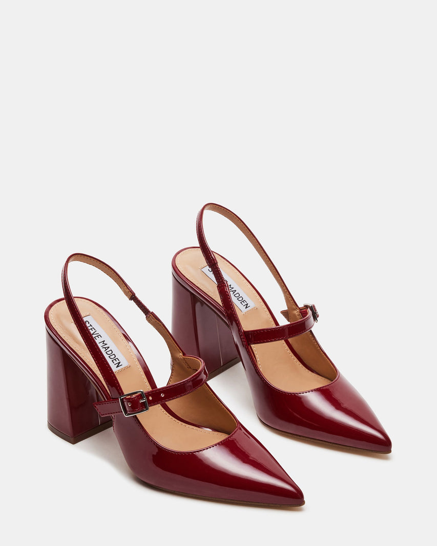 MAEGAN BURGUNDY PATENT - Women's Shoes - Steve Madden Canada