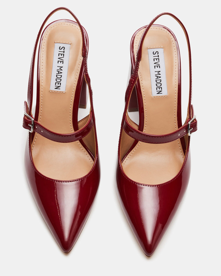 MAEGAN BURGUNDY PATENT - Women's Shoes - Steve Madden Canada