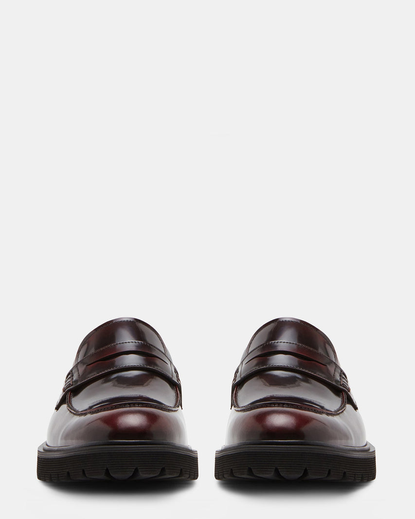 MAISONN BURGUNDY LEATHER - Men's Shoes - Steve Madden Canada