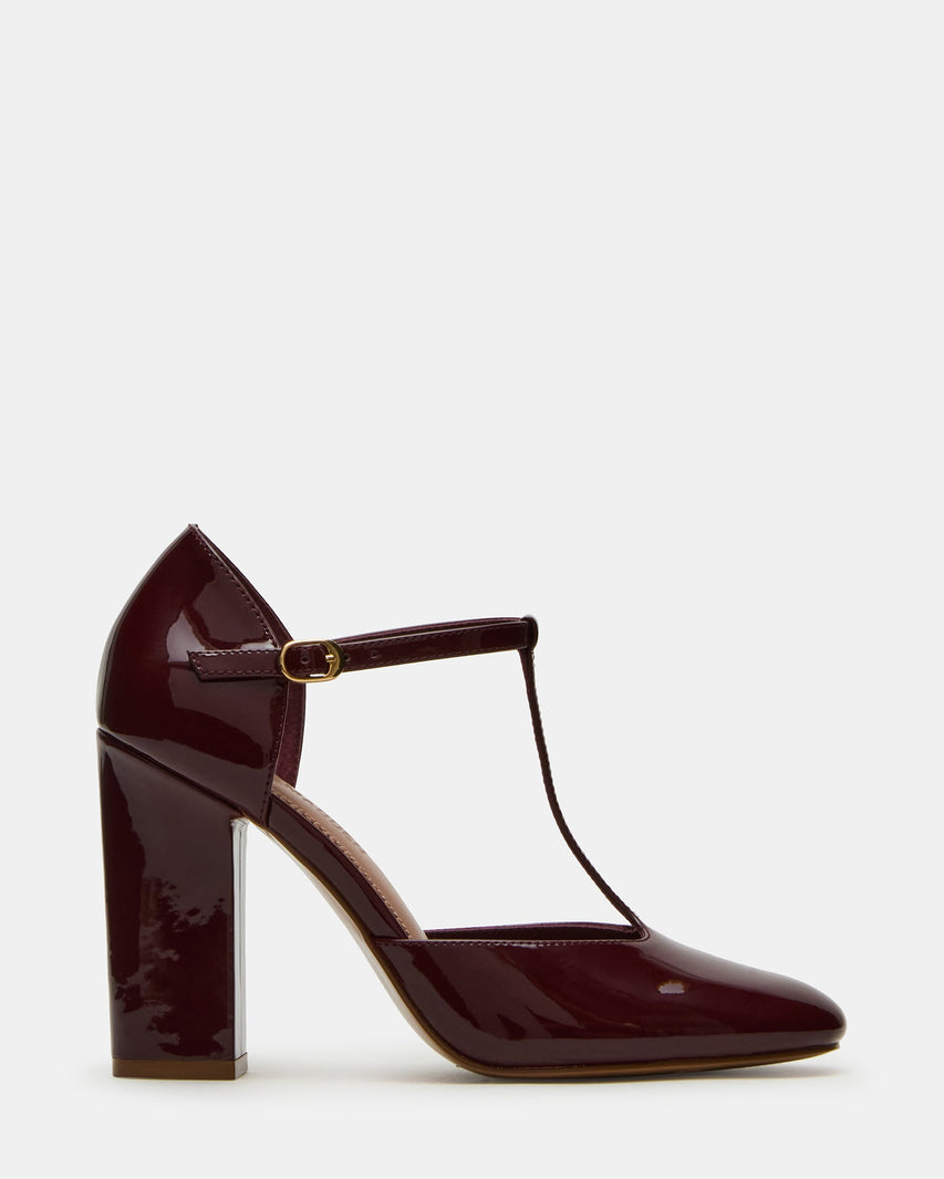 MALCOLM BURGUNDY PATENT - Women's Shoes - Steve Madden Canada