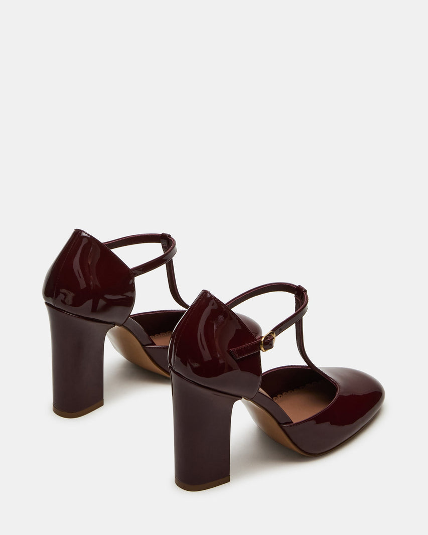 MALCOLM BURGUNDY PATENT - Women's Shoes - Steve Madden Canada