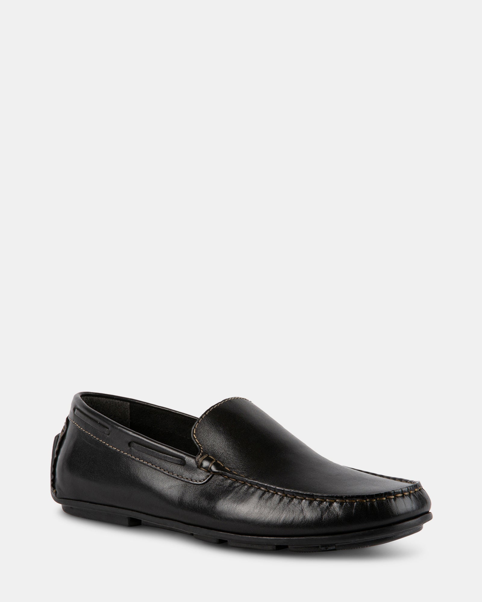 MANOLO BLACK LEATHER - Men's Shoes - Steve Madden Canada