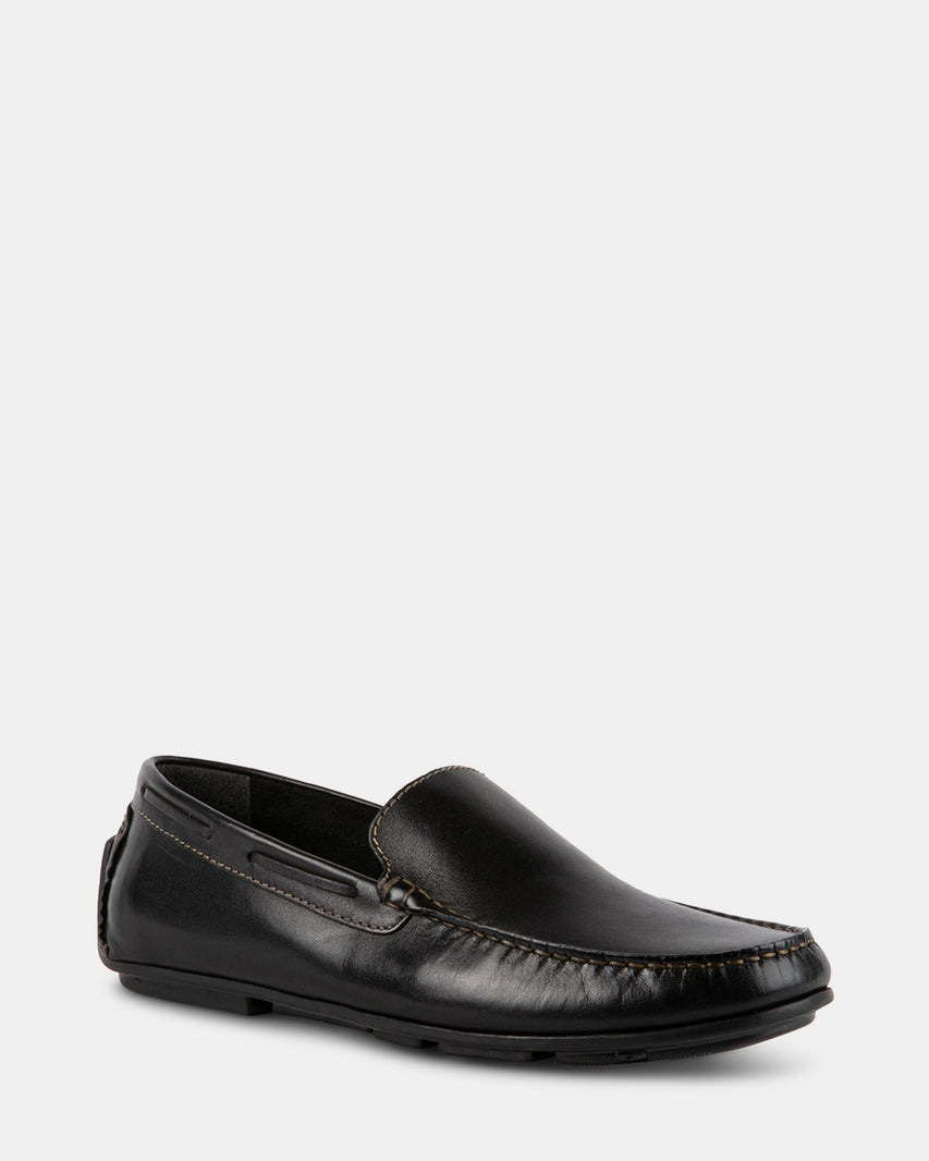MANOLO BLACK LEATHER - Men's Shoes - Steve Madden Canada