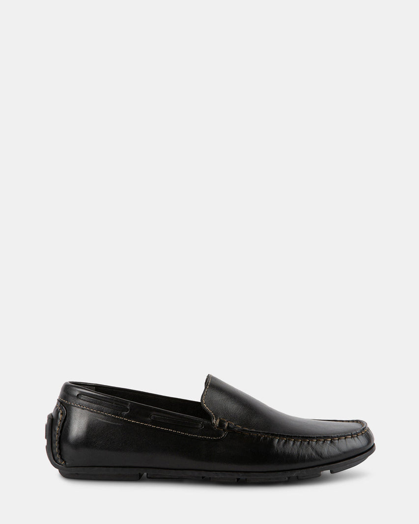 MANOLO BLACK LEATHER - Men's Shoes - Steve Madden Canada
