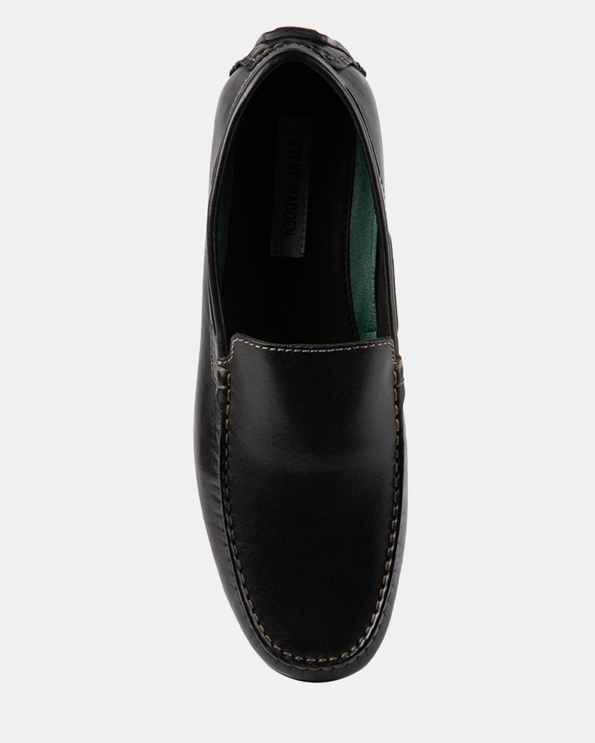 MANOLO BLACK LEATHER - Men's Shoes - Steve Madden Canada