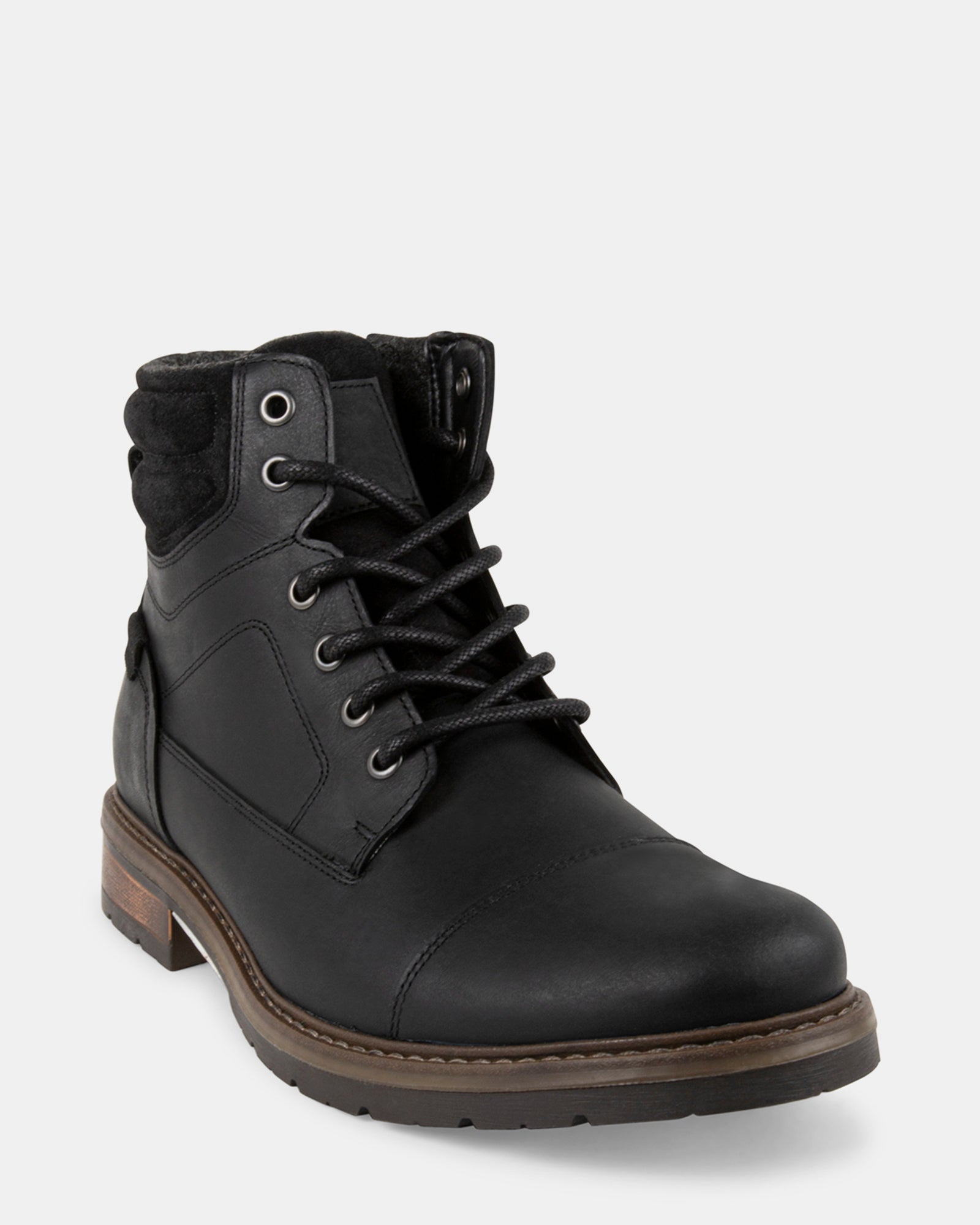 MARIUS BLACK LEATHER - Men's Shoes - Steve Madden Canada