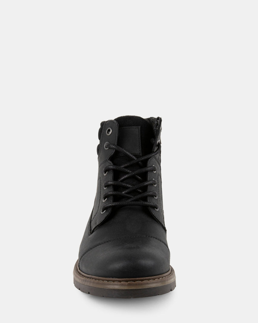 MARIUS BLACK LEATHER - Men's Shoes - Steve Madden Canada