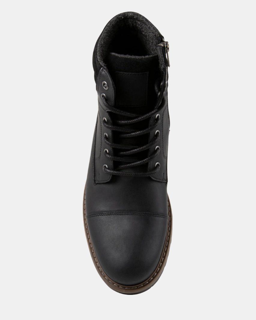 MARIUS BLACK LEATHER - Men's Shoes - Steve Madden Canada
