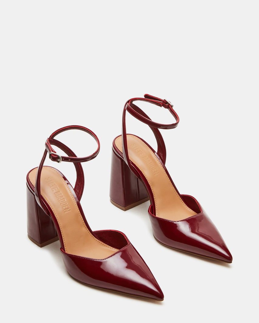 MATTEA BURGUNDY PATENT - Women's Shoes - Steve Madden Canada