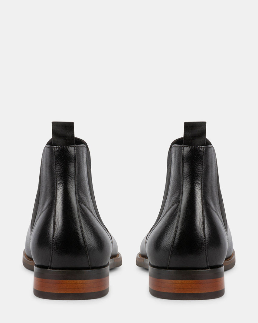 MERIDIAN BLACK LEATHER - Men's Shoes - Steve Madden Canada