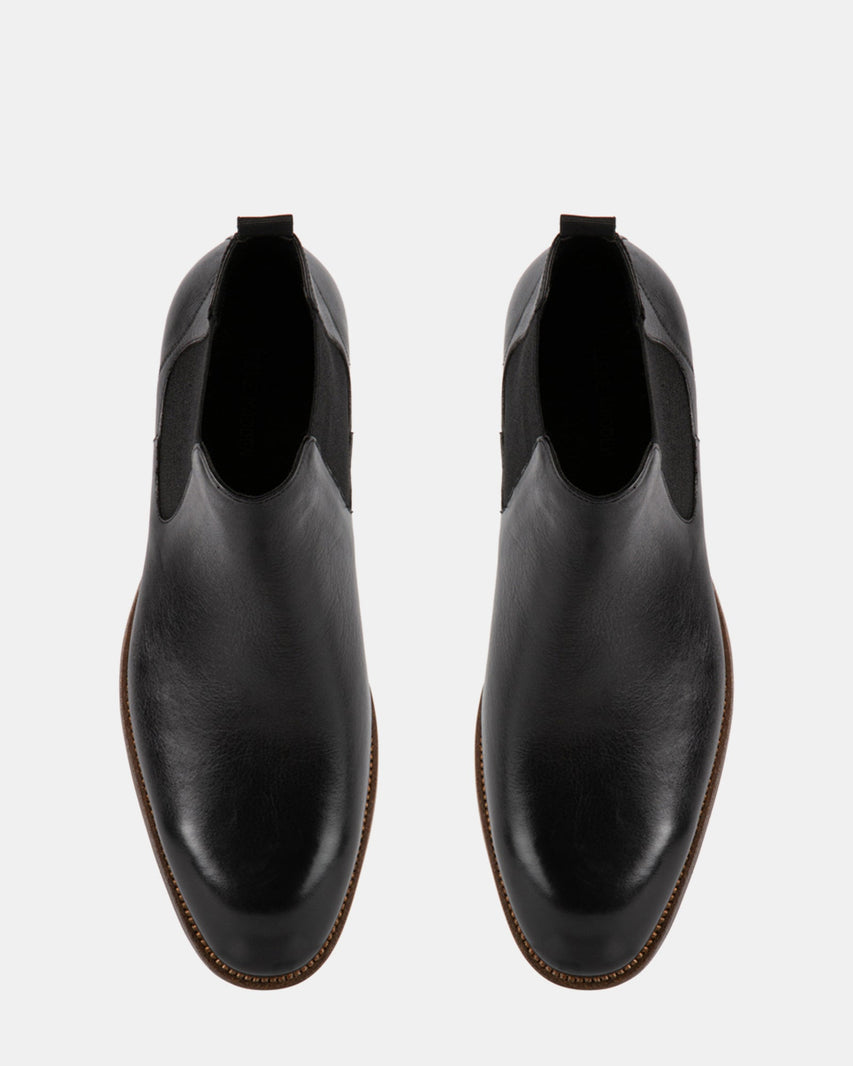 MERIDIAN BLACK LEATHER - Men's Shoes - Steve Madden Canada