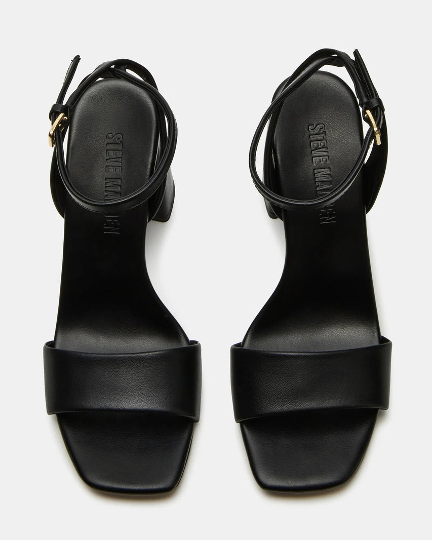 MESSA BLACK LEATHER - Women's Shoes - Steve Madden Canada