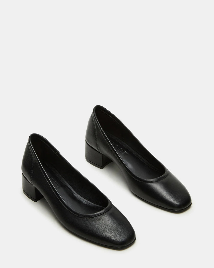 MOLLIE BLACK LEATHER - Women's Shoes - Steve Madden Canada
