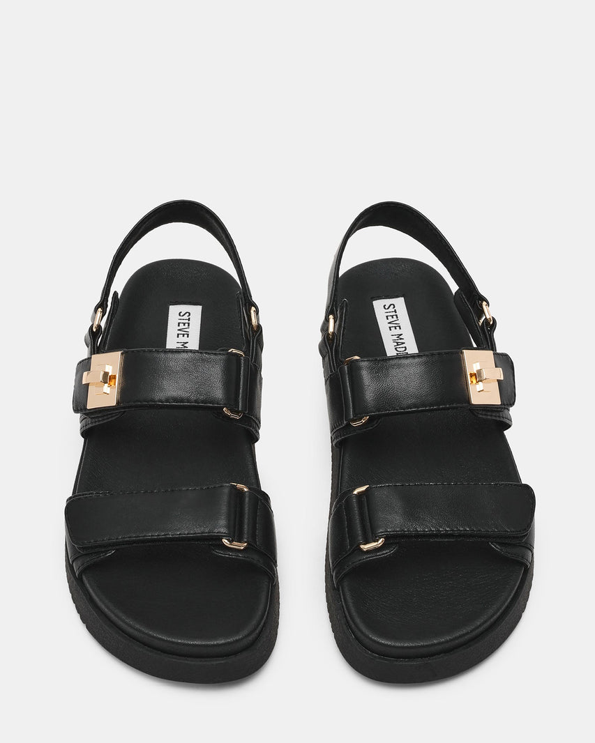 MONA BLACK LEATHER - Women's Shoes - Steve Madden Canada
