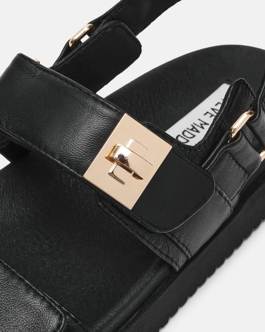 MONA BLACK LEATHER - Women's Shoes - Steve Madden Canada