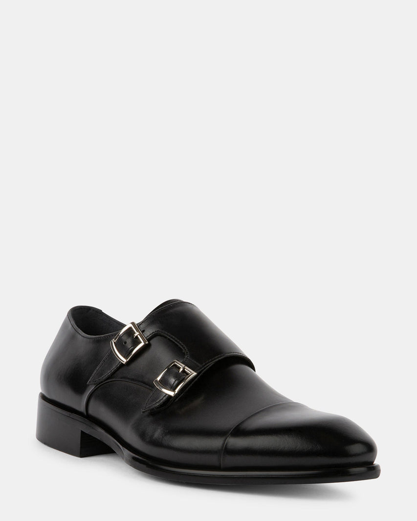MORELLII BLACK LEATHER - Men's Shoes - Steve Madden Canada