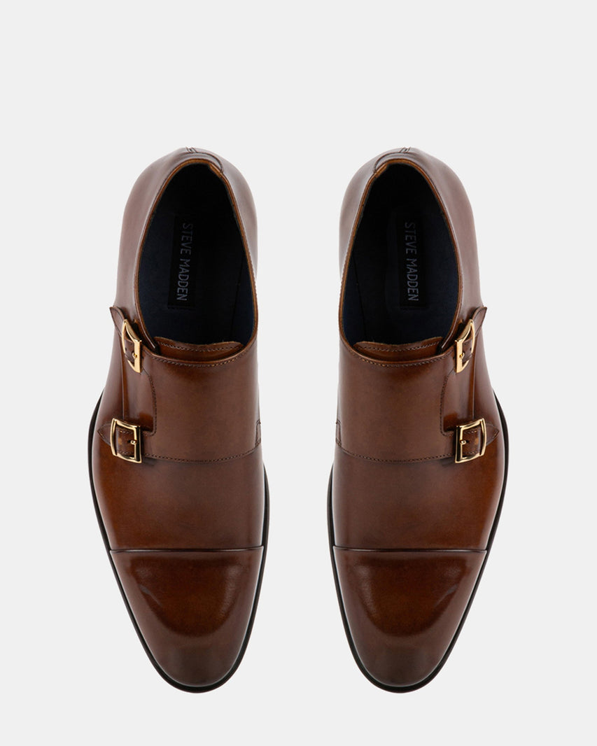 MORELLII COGNAC LEATHER - Men's Shoes - Steve Madden Canada